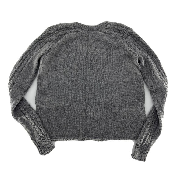 Joie V Neck Long Sleeve Chunky Sweater Solid Gray Alpaca Wool Blend Womens S - Picture 3 of 6